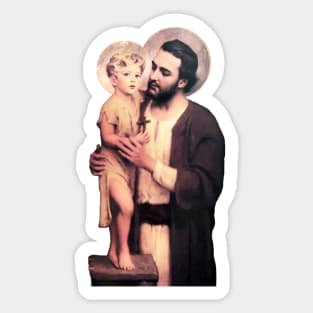 Saint Joseph and child Jesus Sticker